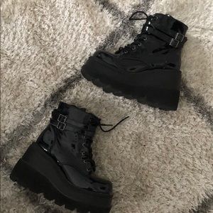Black technopagan boots